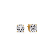 Cushion Diamond Basket Stud Earring